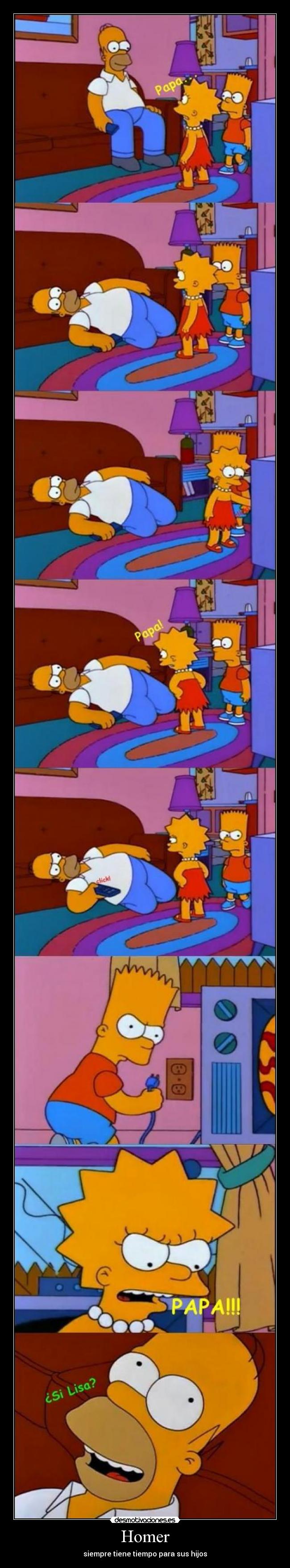 Homer - siempre tiene tiempo para sus hijos