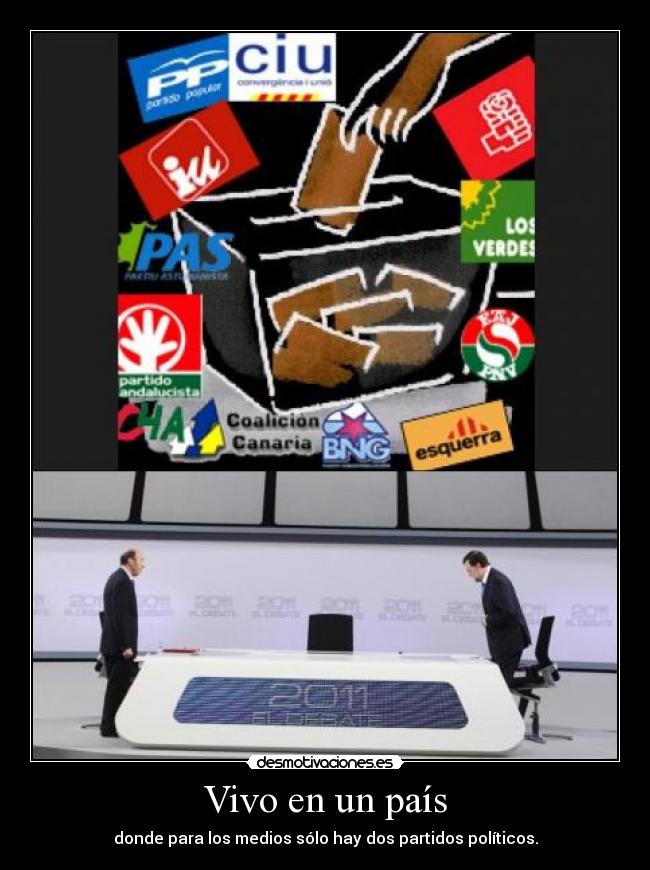 Vivo en un país - donde para los medios sólo hay dos partidos políticos.