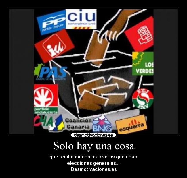 Solo hay una cosa - que recibe mucho mas votos que unas
elecciones generales....
Desmotivaciones.es