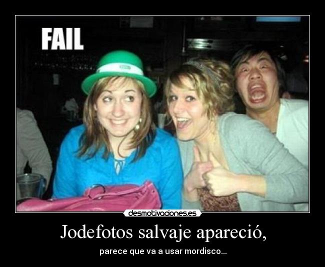 Jodefotos salvaje apareció, - parece que va a usar mordisco...