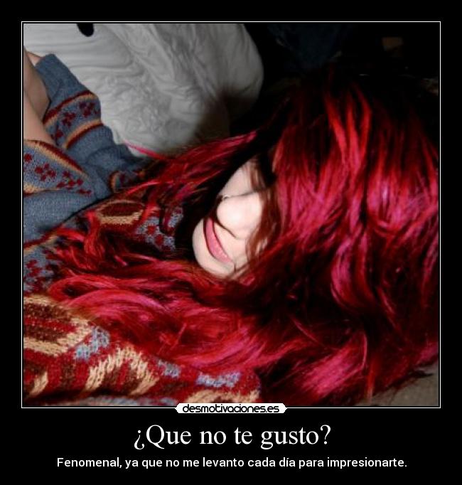¿Que no te gusto? -