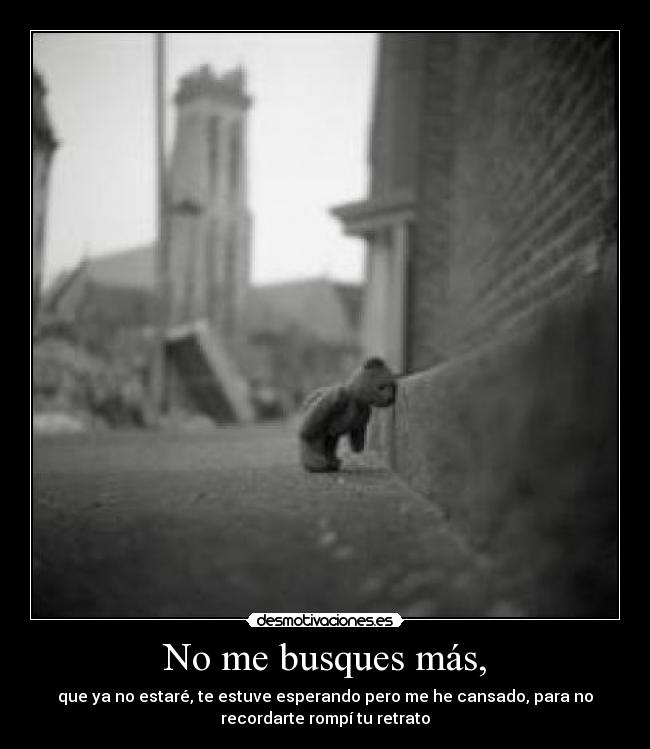 No me busques más, - 