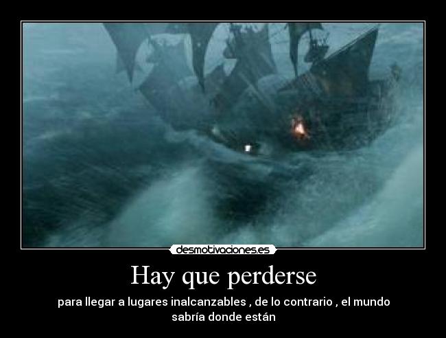 Hay que perderse -