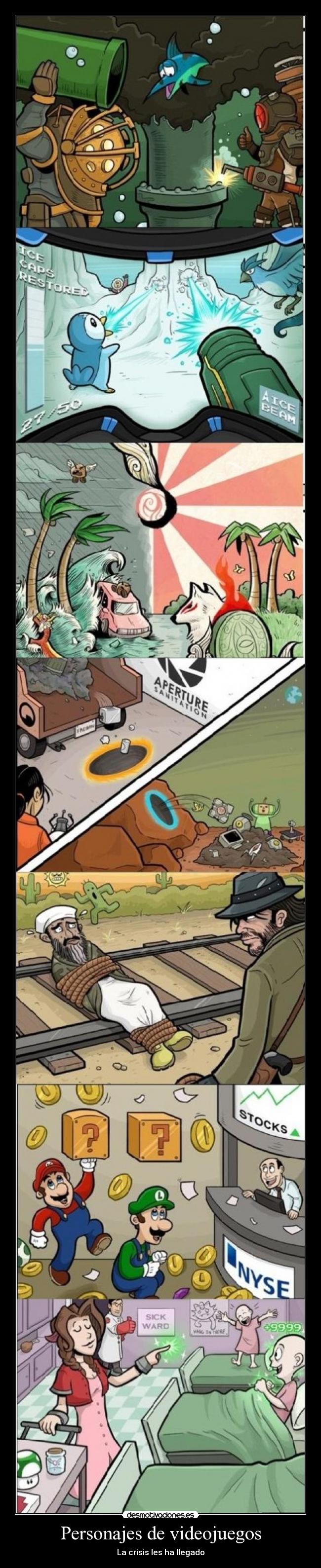 carteles videojuegos videojuegos crisis bioshock portal desmotivaciones