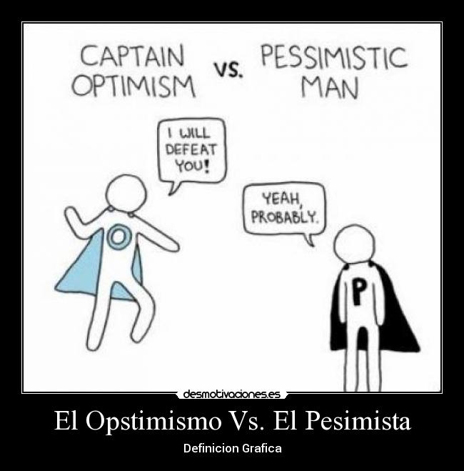 El Opstimismo Vs. El Pesimista - Definicion Grafica