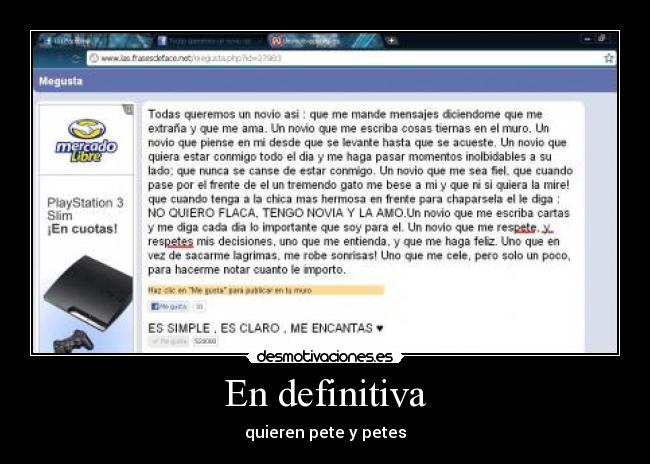 En definitiva - quieren pete y petes