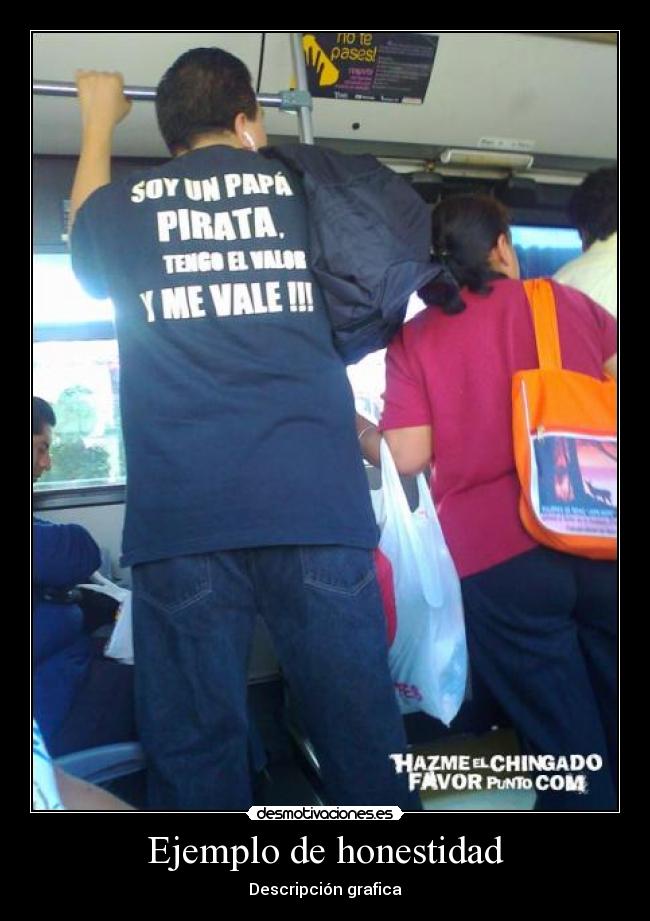 Ejemplo de honestidad - Descripción grafica