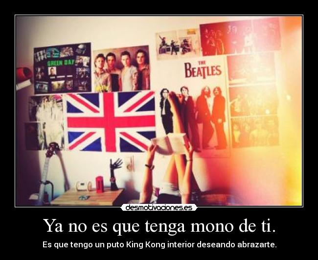 Ya no es que tenga mono de ti. - 