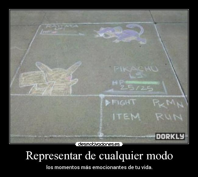 Representar de cualquier modo - 
