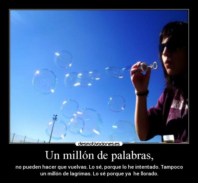 Un millón de palabras, - 