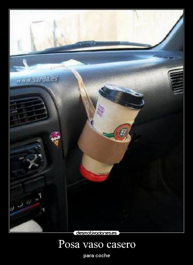 Posa vaso casero - para coche