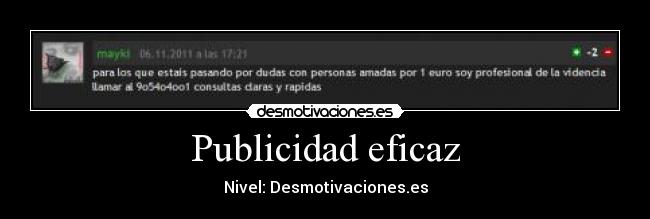 Publicidad eficaz - Nivel: Desmotivaciones.es