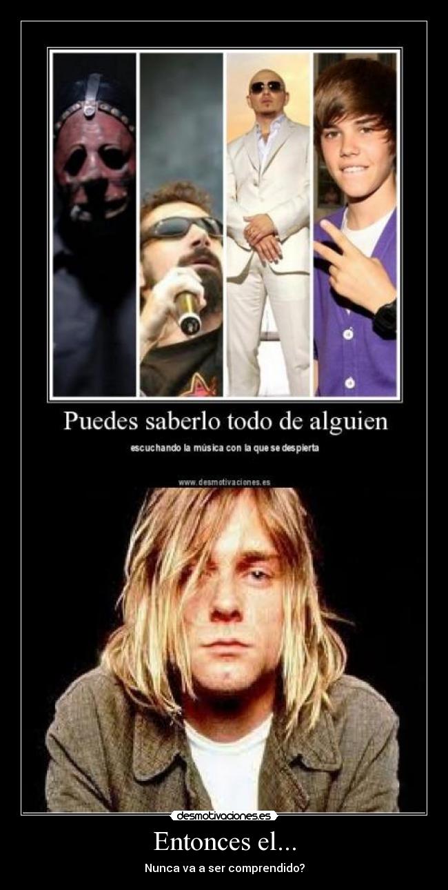 carteles kurt cobain musica desmotivaciones