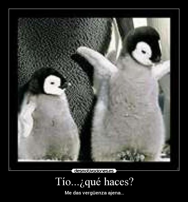 Tío...¿qué haces? - Me das vergüenza ajena...