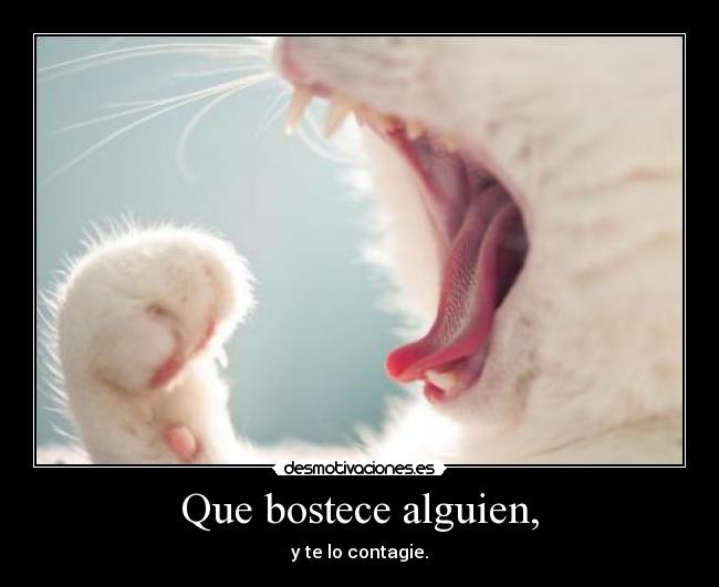 Que bostece alguien, - 