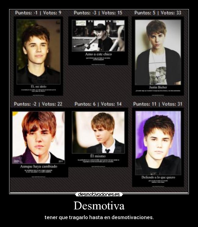 Desmotiva - tener que tragarlo hasta en desmotivaciones.