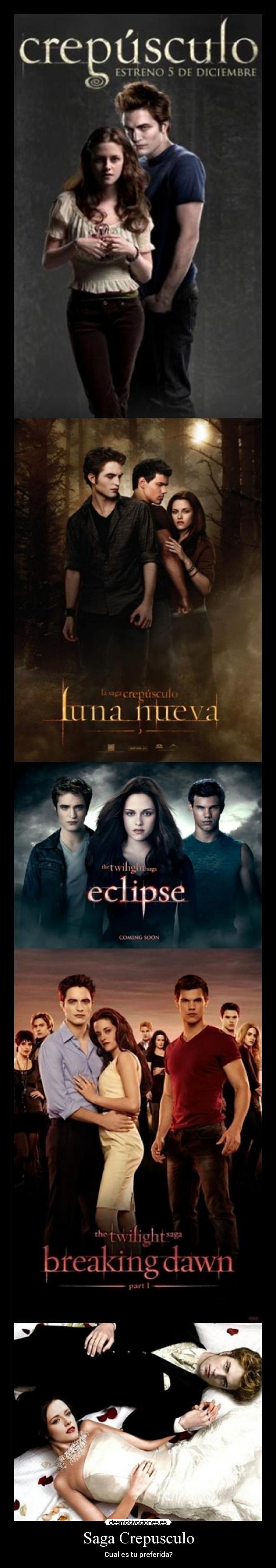 Saga Crepusculo - Cual es tu preferida?