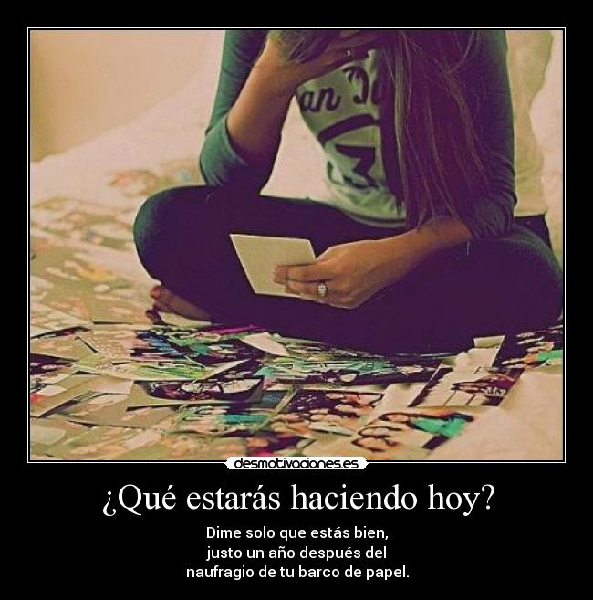 ¿Qué estarás haciendo hoy? -
