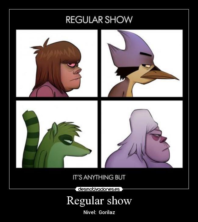 carteles regular show nivel gorilaz vota positivo desmotivaciones