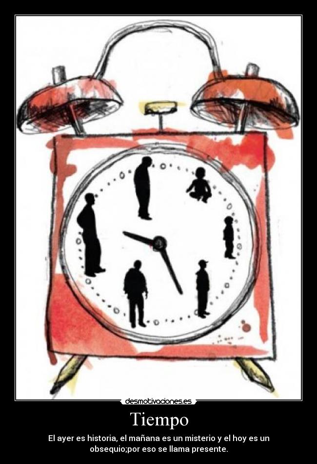 Tiempo - El ayer es historia, el mañana es un misterio y el hoy es un
obsequio;por eso se llama presente.