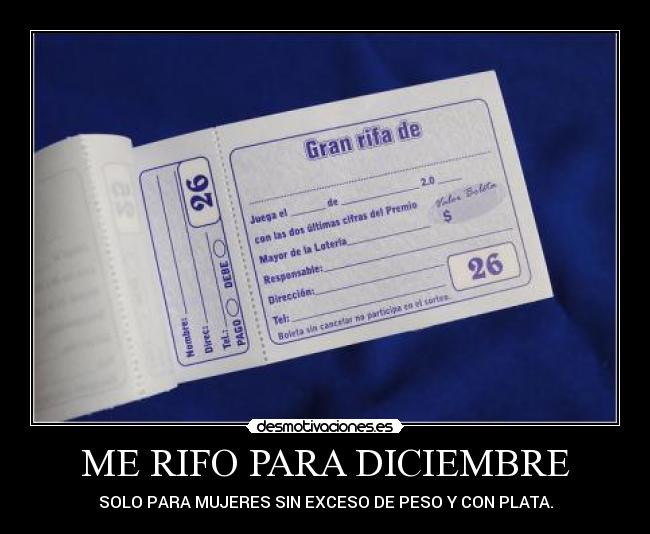 ME RIFO PARA DICIEMBRE -