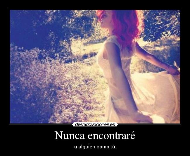 Nunca encontraré - a alguien como tú.