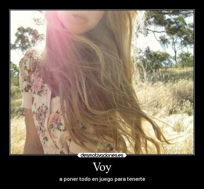 Voy - a poner todo en juego para tenerte