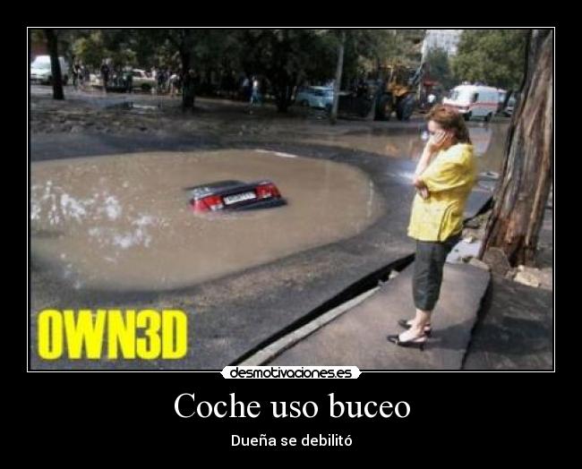 carteles coche uso buceo pmvd95 desmotivaciones