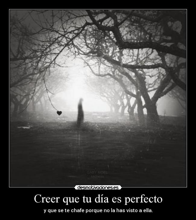 Creer que tu día es perfecto -