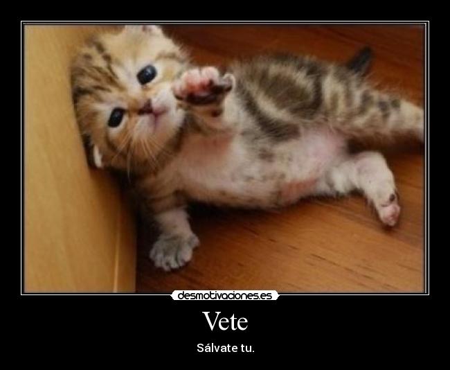 Vete - Sálvate tu.