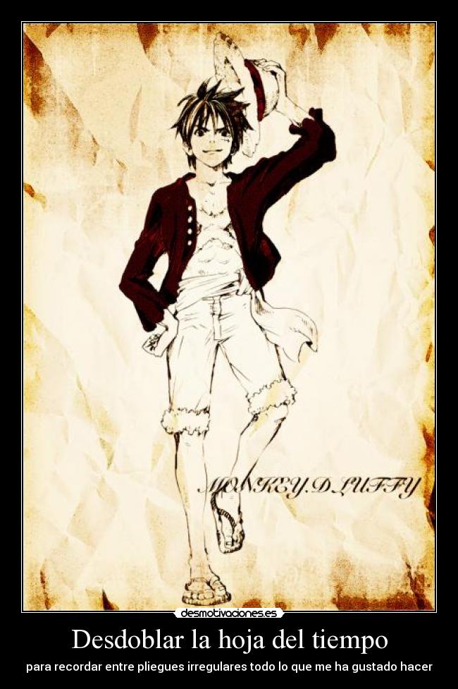 Desdoblar la hoja del tiempo -