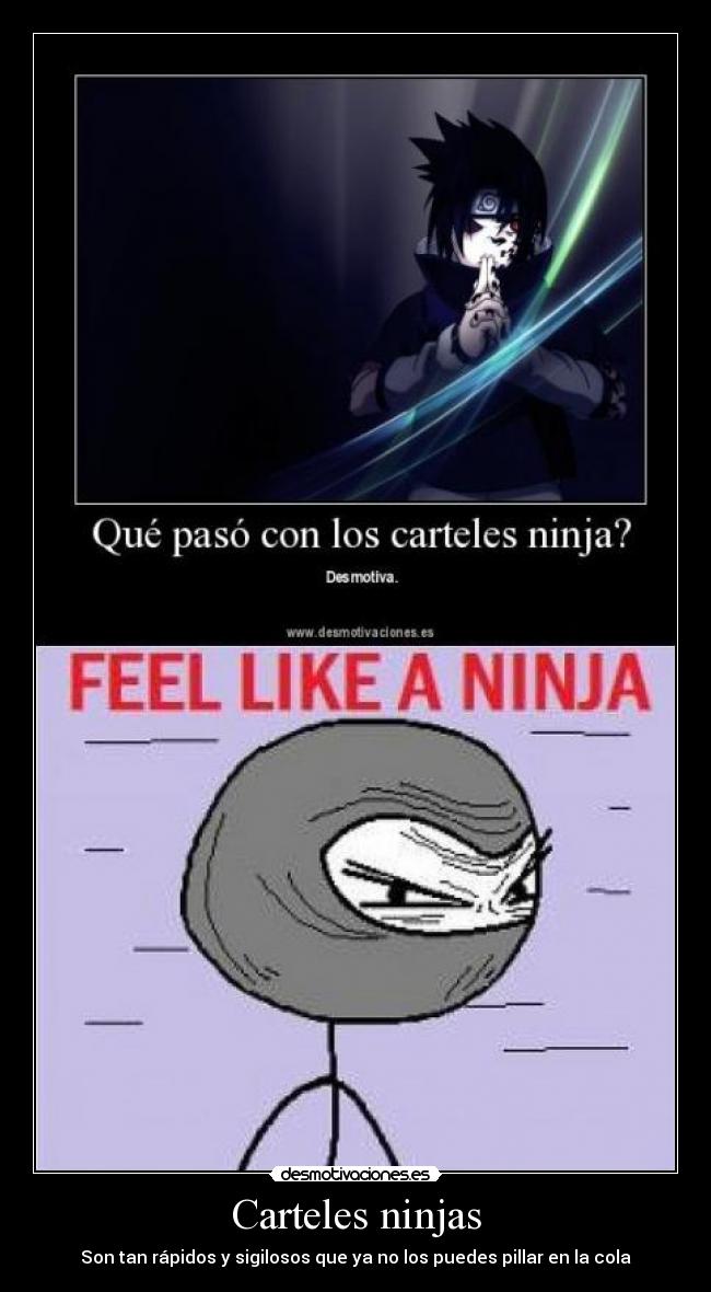 Carteles ninjas -