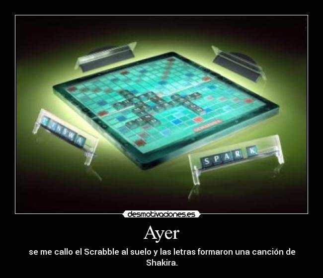 carteles scrabble shakira desmotivaciones