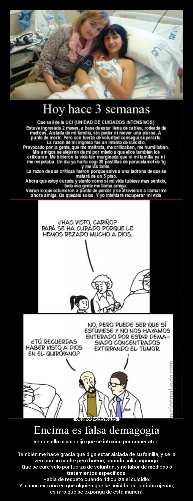 carteles demagogia mentira falsedad atun uci principal fake falsa clon malvado respuesta desmotivaciones