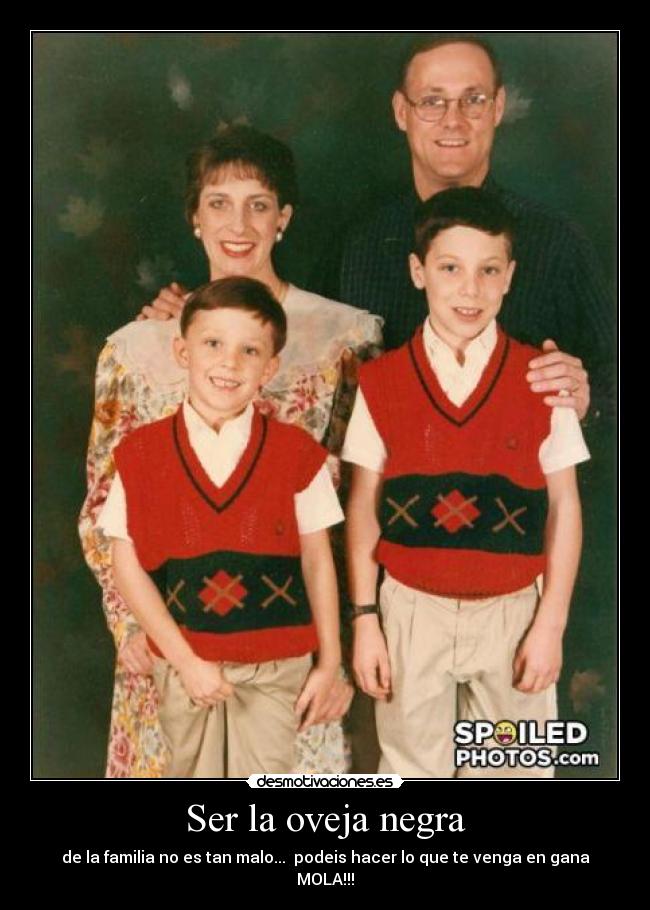 carteles oveja negra foto familiar desmotivaciones