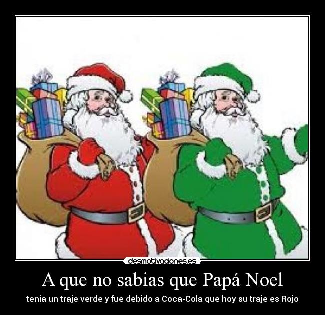 carteles papa noel santa claus rojo verde desmotivaciones