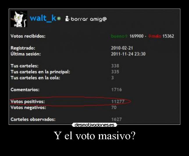 Y el voto masivo? -