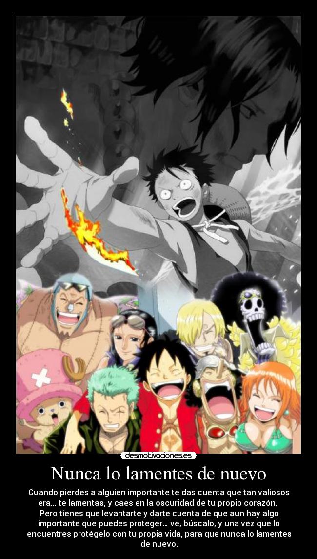 Nunca lo lamentes de nuevo -