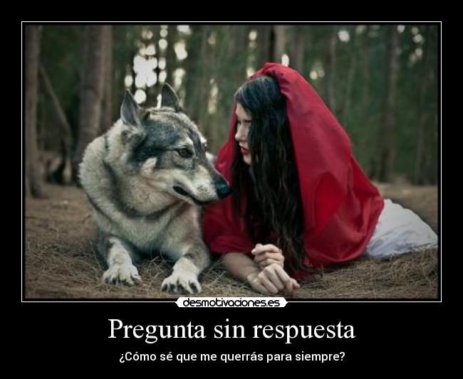 Pregunta sin respuesta - ¿Cómo sé que me querrás para siempre?