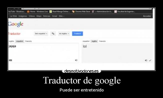 Traductor de google - Puede ser entretenido