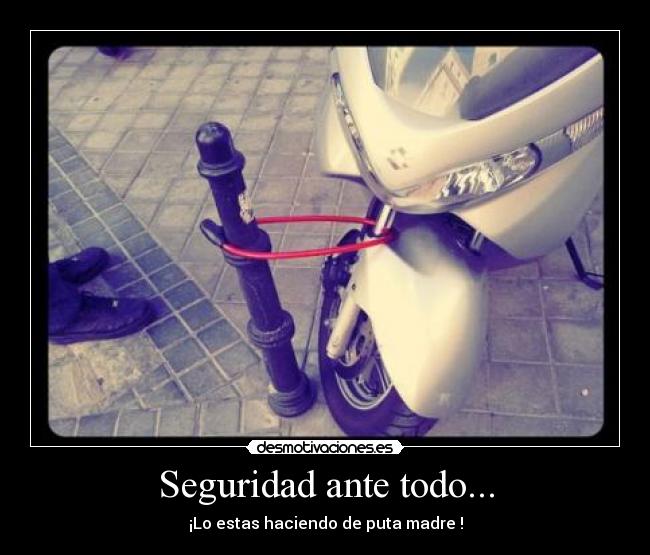 Seguridad ante todo... - ¡Lo estas haciendo de puta madre !