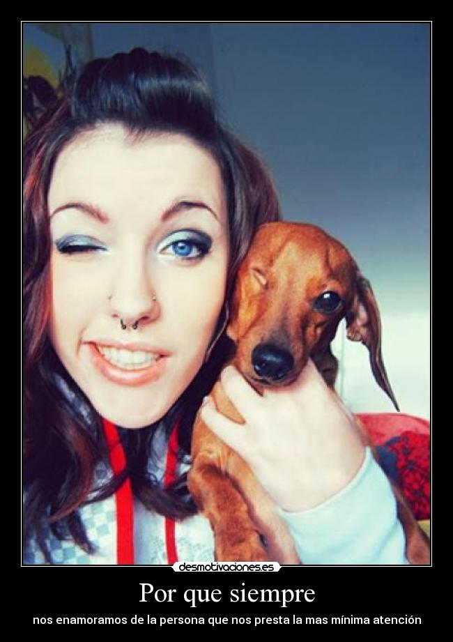 Por que siempre - nos enamoramos de la persona que nos presta la mas mínima atención