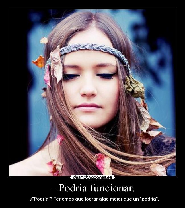 - Podría funcionar. -