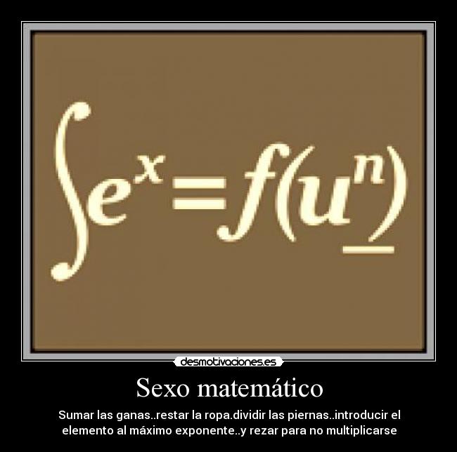 Sexo matemático - 
