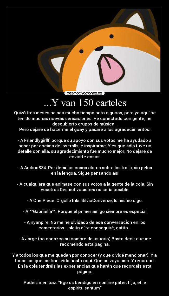 ...Y van 150 carteles - 