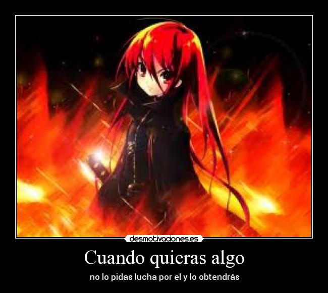 Cuando quieras algo - no lo pidas lucha por el y lo obtendrás