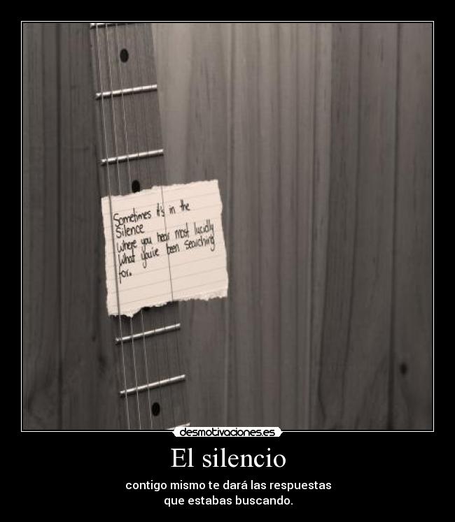 El silencio -