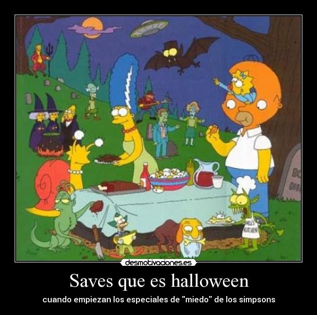 Saves que es halloween - cuando empiezan los especiales de miedo de los simpsons