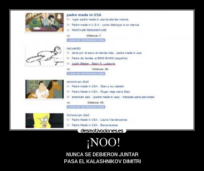 ¡NOO! - NUNCA SE DEBIERON JUNTAR
PASA EL KALASHNIKOV DIMITRI