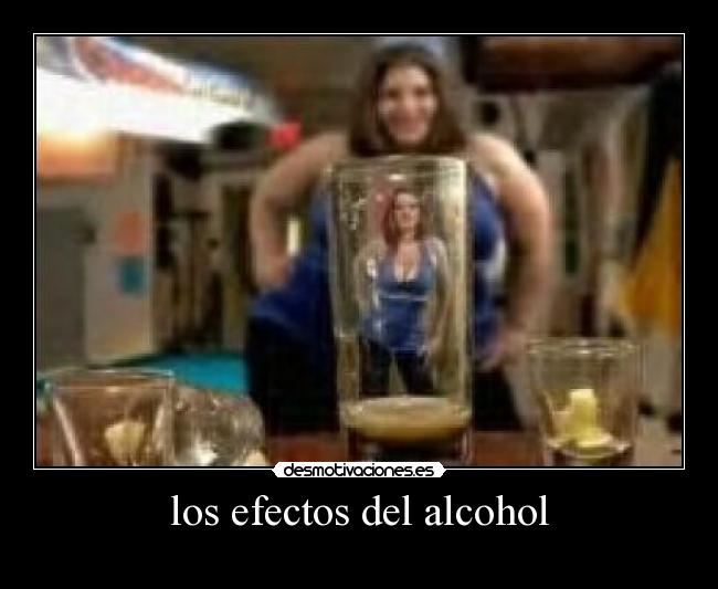 los efectos del alcohol -